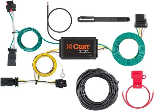 CURT 56369 Vehicle-Side Custom 4-Pin Trailer Wiring Harness, Fits Select Jeep Compass , Black