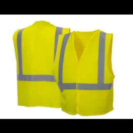 Pyramex RVHLM2910M RVHLM29 Series Vest All mesh hi-vis Lime Vest with Plain Bag - Size Medium