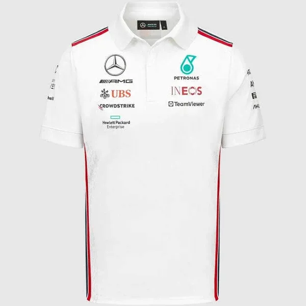 2024 Mercedes AMG F1 Men&#039;s Team White Polo (XL)