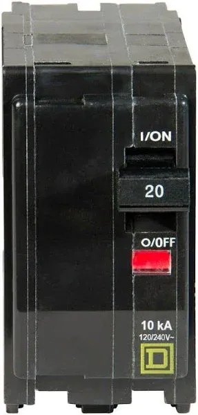 Square D QO220CP 20A 2 Pole Miniature Circuit Breaker