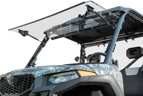 SuperATV CFMoto UForce 600 Scratch Resistant Flip Windshield