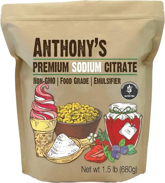 Does not apply Premium Sodium Citrate, 1.5 Lb, Non GMO, Food Grade, Emulsifier