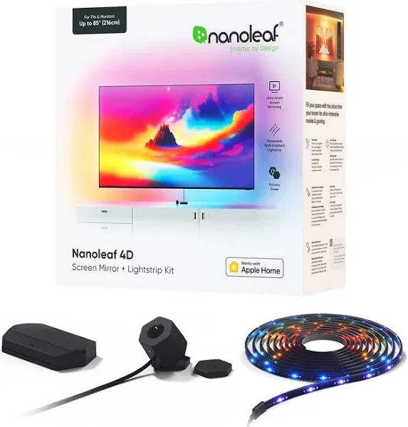 Nanoleaf 4D Screen Mirror + Lightstrip Kit for 65" TVS and Monitors