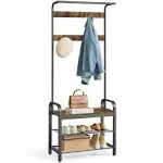 Coat Rack, Hall Tree with Shoe Bench for Entryway, Entryway Bench with Coat R...