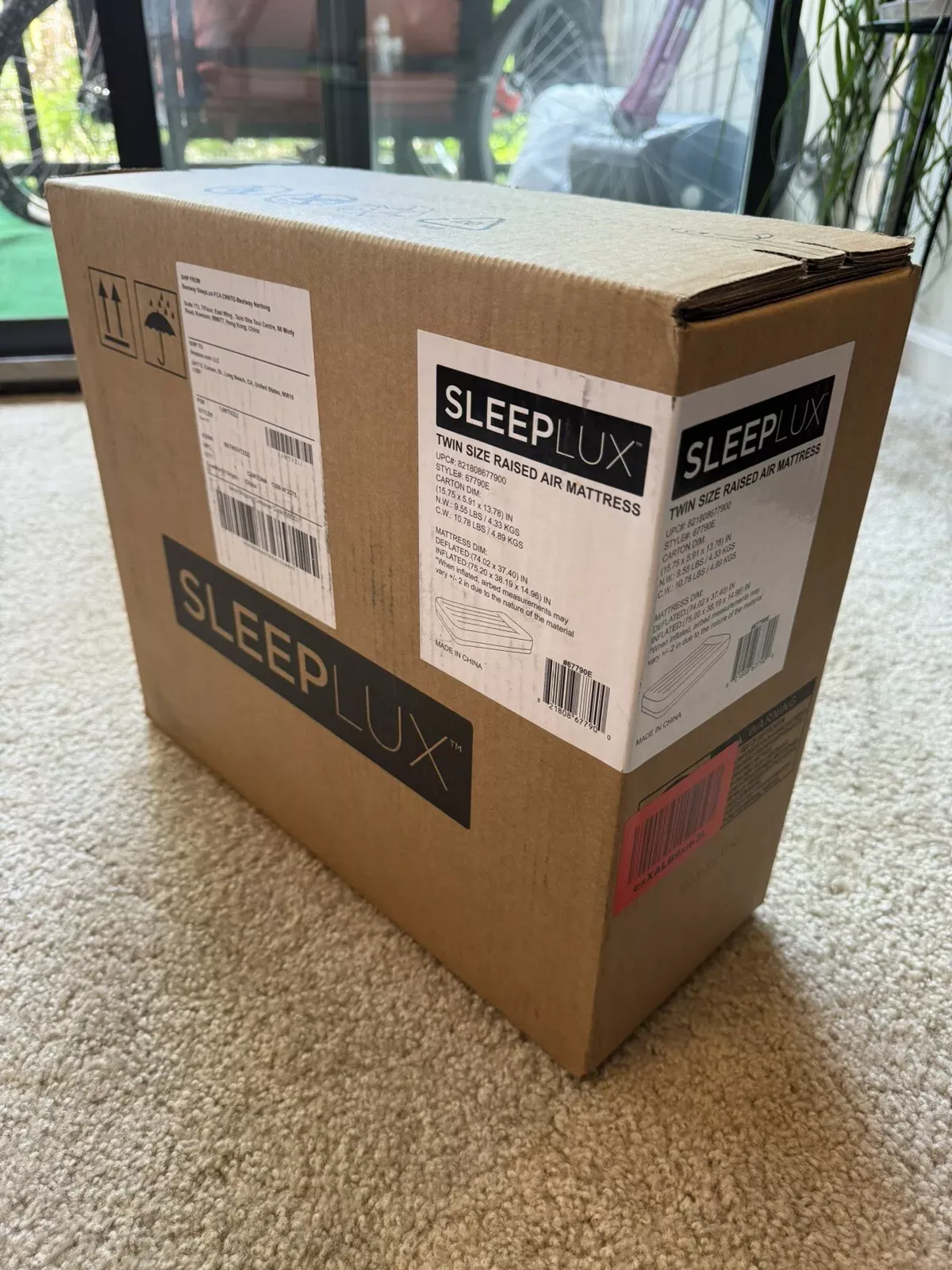 SleepLux Twin Air Mattress