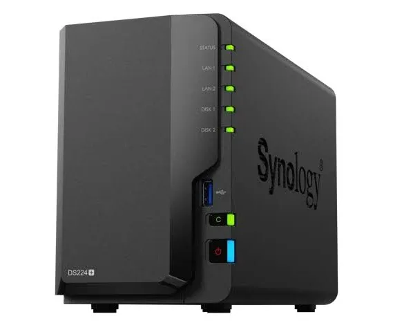 Synology DiskStation DS224+ NAS/storage Server Desktop Ethernet LAN Black J4125