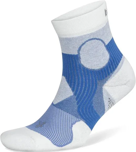 Balega Support Quarter Length Running Socks - Palace Blue/White Size M New