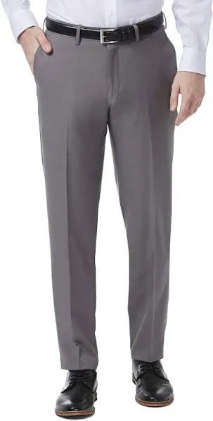 Haggar Stretch Stria Slim Premium Comfort Dress Pants Men 32x34L Grey NWT