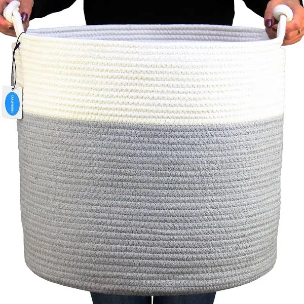 Casaphoria Woven Cotton Rope Basket