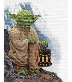 Dimensions 8" x 10" Yoda Counted Cross Stitch Kit