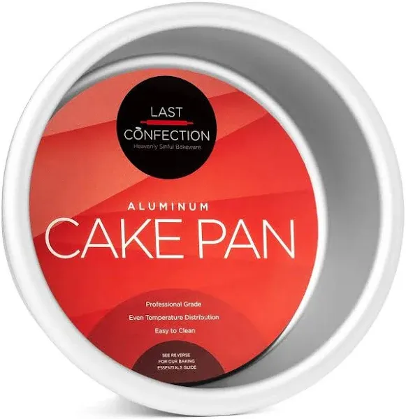 Last Confection 2-Piece Round Cake Pan Set - 4" x 2" Deep Aluminum Pans