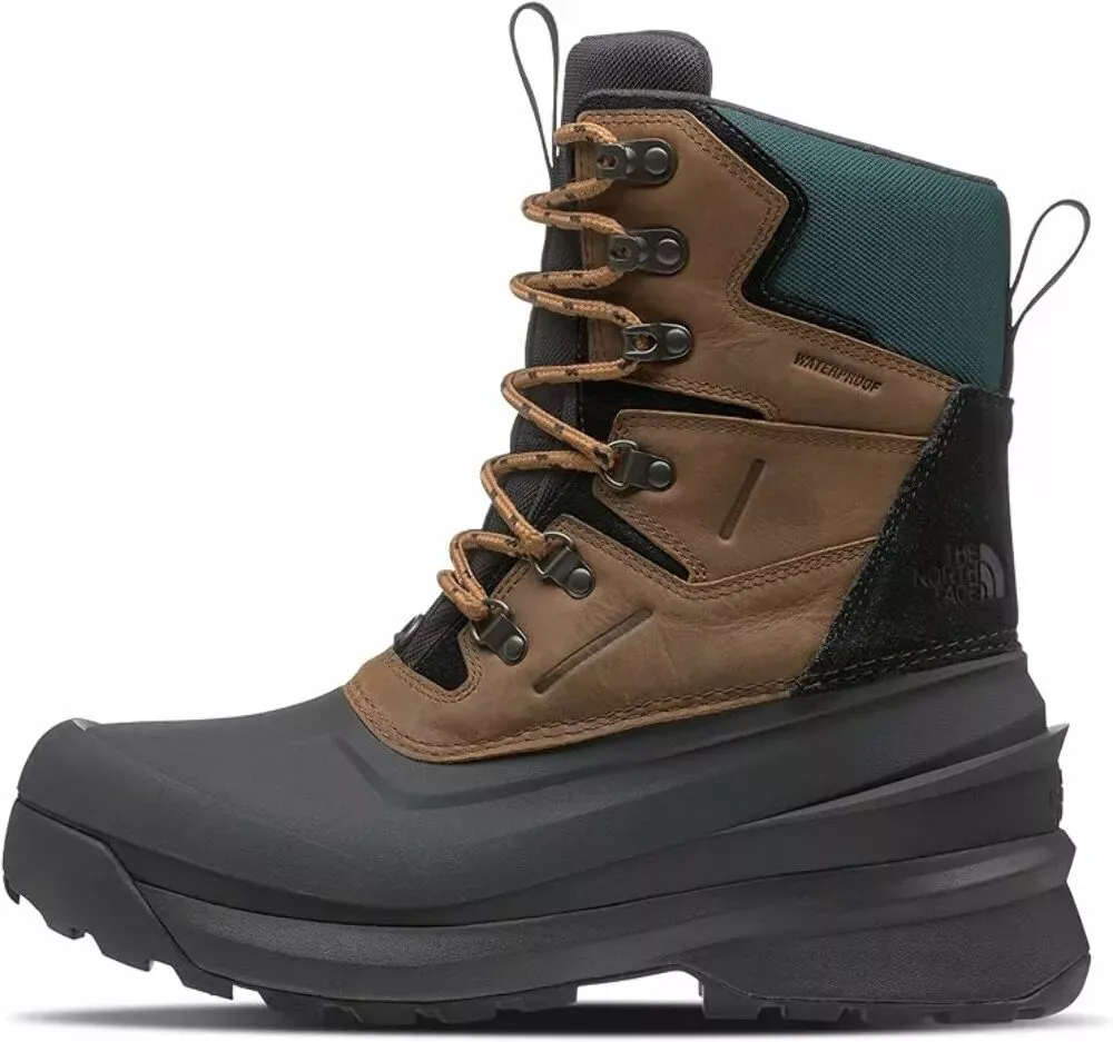 THE NORTH FACE NF0A5LVZ92P-100 MENS CHILKAT V 400 WATERPROOF BOOTS BROWN SIZE 10