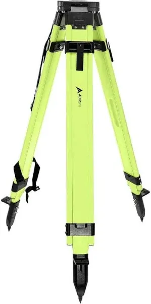 AdirPro High Visibility Green Heavy-Duty Aluminum Survey Construction Tripod with Quick Clamp