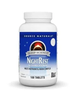 Source Naturals NightRest, with Melatonin, Tablets