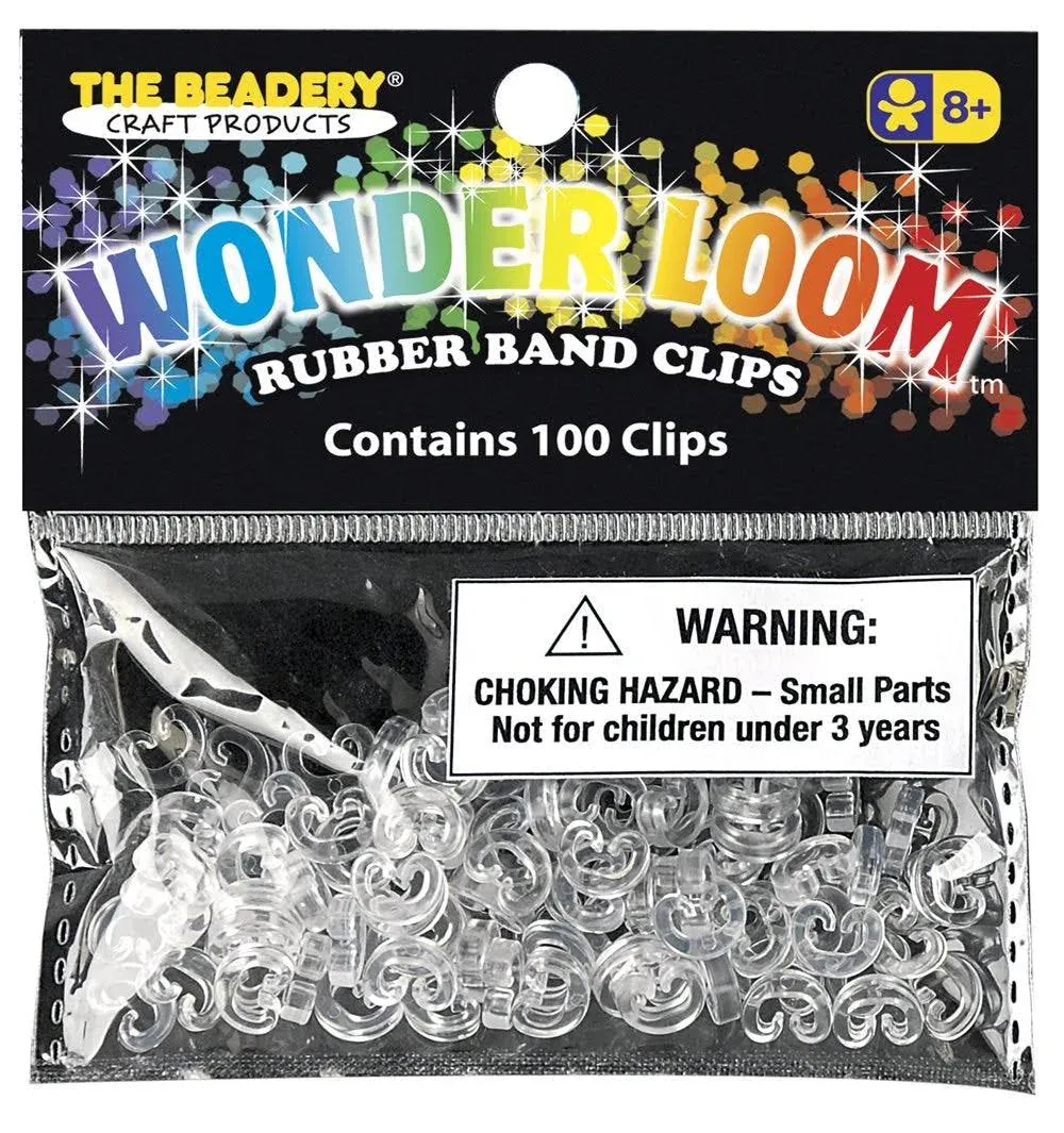 The Beadery  Wonderloom 7307 100 C Clips, Crystal Clear NEW