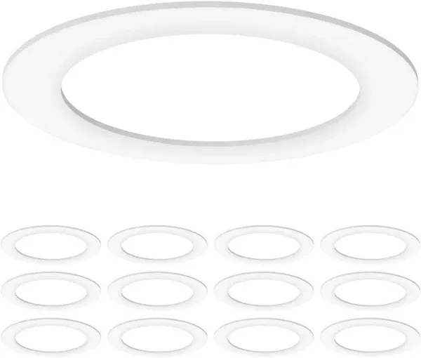 Sunco Lighting Sunco Goof Rings for 6 Inch Recessed Lights Can Light Goof Trim Ring