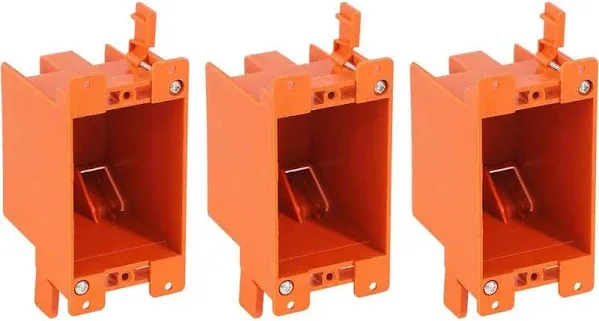 3-pack 14 Cu. in. Single Gang Electrical Outlet Junction Box