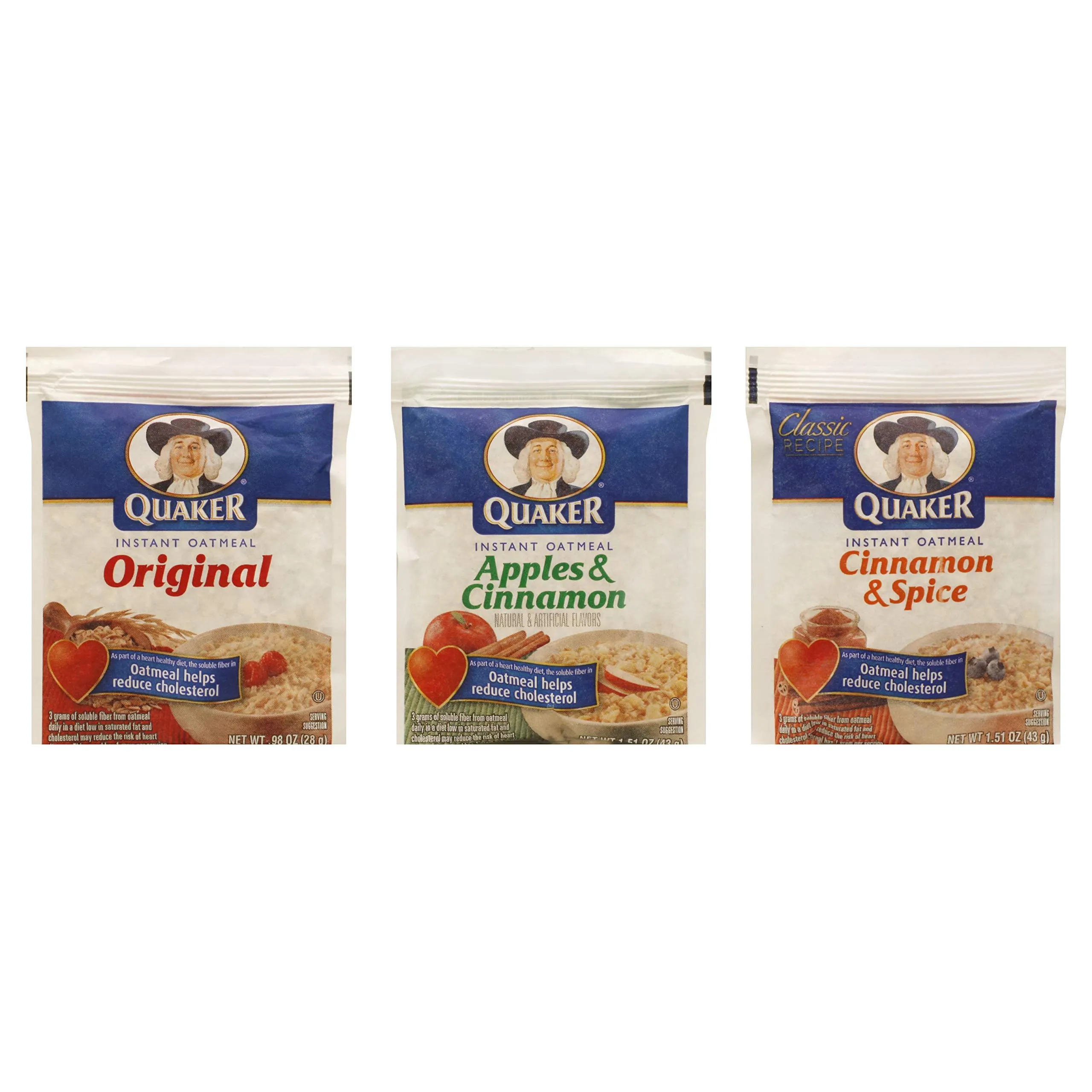 Quaker Oatmeal Variety 1.51 Oz. 64/Carton QUA31682