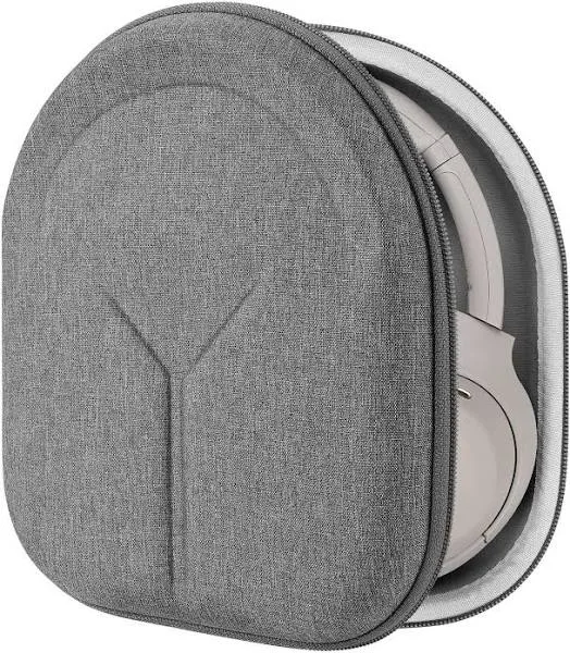 Geekria Shield Headphones Case Compatible with Sony WH-CH720N, WH-1000XM4, WH-1000XM5, Sony WH-XB910N Case, Replacement Hard Shell Travel Carrying Bag with Cable Storage (Grey)