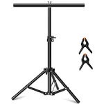 Selens Photography Backdrop Stand 30 Inches Small T Shape Support Light Stands Mini Holder for Photo Studio Tabletop Desktop Background Paper, T-Shape Background Support Stand Crossbar with 2 Clamps