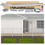 Muzata 36" Brushed Horizontal Surface Mount 6.5ft-19.5ft Complete Set 