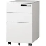 DEVAISE 3-Drawer Mobile File Cabinet with Smart Lock, Pre-Assembled St