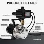 BACOENG Auto ON/OFF Stainless Steel Water Pressure Booster Pump W/Smart Controll