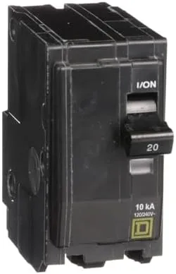 QO 50 Amp 2-Pole Circuit Breaker Plug-On Design Easy-To-Instal<wbr/>l Breaker