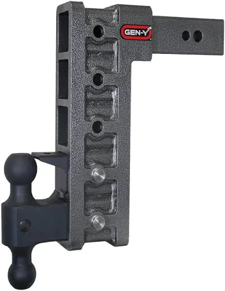 Gen-Y Mega Duty Shank Drop TW 32K Hitch w/GH-0161 Dual-Ball Pintle Lock