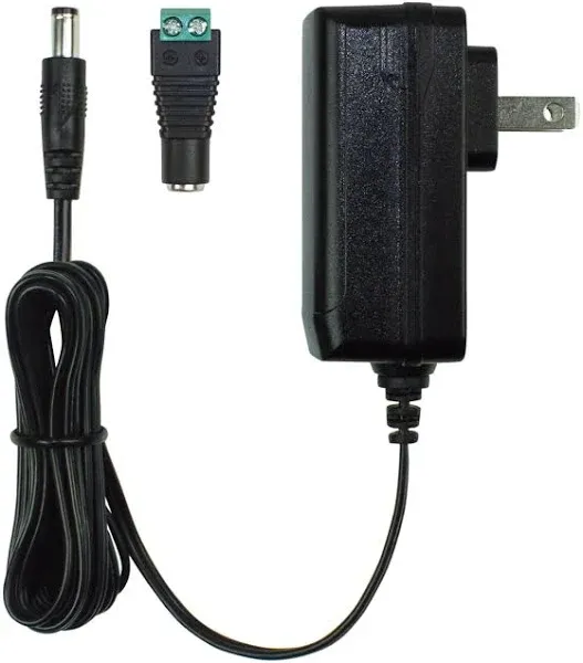 Armacost Lighting Wall Mount Power Supply Plug with Barrel & Terminal Connector 12V DC - 24W