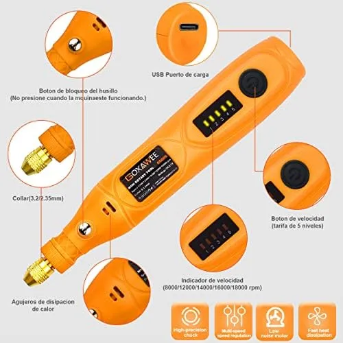 Goxawee Mini Cordless Rotary Tool Kit