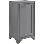 Crosley Tara Laundry Hamper in Vintage Gray - Engineered Wood