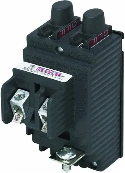 Connecticut Electric 15A/15A Twin Single-Pole Standard Trip Packaged Replacement Circuit Breaker For Pushmatic