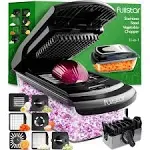 Fullstar 7-in-1 Vegetable Chopper Mandoline - SS Black