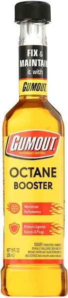 Gumout Gasoline OCTANE BOOSTER 10 oz Maximize Performance Reduce Emission 510022