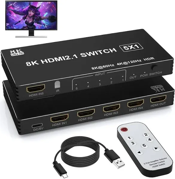 5 in 1 Out HDMI Switch