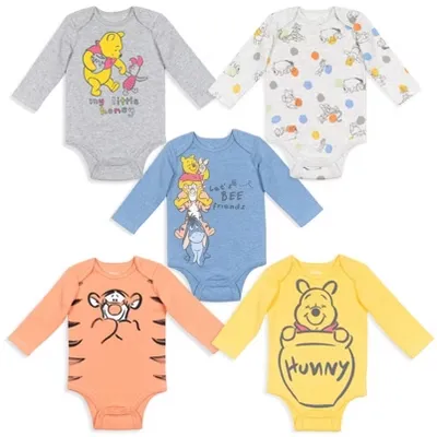 Disney Lion King Infant Baby Boys 5 Pack Bodysuits Newborn to Infant