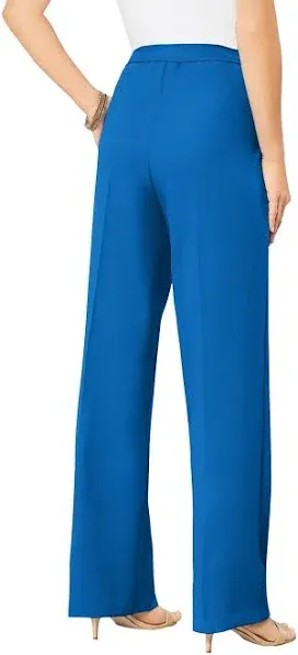 Roaman's Plus Size Women's Wide-Leg Bend Over Pant