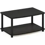 Furinno Turn-N-Tube No Tools 2-Tier Elevated TV Stands, Espresso/Black