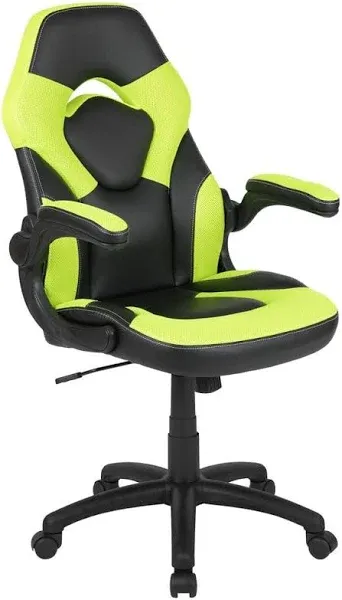 Flash Furniture X10 Gaming Chair Racing Office Ergonomic Computer PC Adjustable Swivel Chair with Flip-up Arms