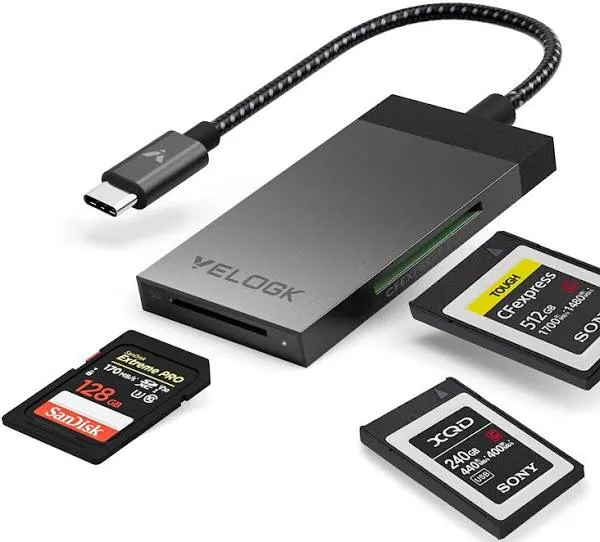 VELOGK 3-in-1 cfexpress/Xqd/SD Card Reader Adapter