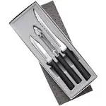 Rada Cutlery Kitchen Utensil Set Stainless Steel Peel, Pare and Slice Gift Set, Black