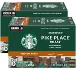 Starbucks Pike Place Roast Medium Keurig K Cups 0.44 oz 10 ct 2 PK