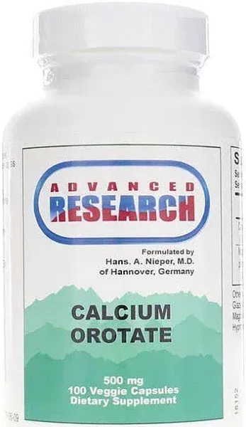 Advanced Research, Calcium Orotate 500 mg, 100 Veggie Capsules