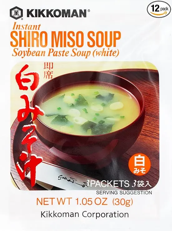 Kikkoman Instant Shiro Miso Soup, 1.05 Ounces (Pack Of 12)