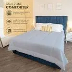 Kömforte Microfiber Dual Zone Comforter, His and Hers Blankets for Couples, C...