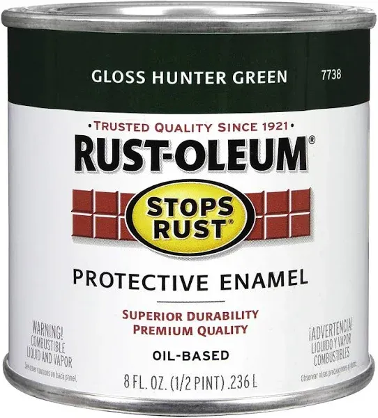 7715502-2PK Stops Rust Gloss Brush on Paint, Metallic Aluminum, 1 Quart (Pack of