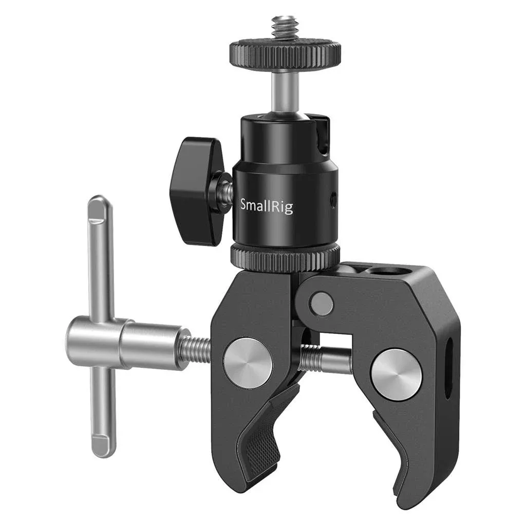 SmallRig 1124 Super Clamp Mount with 1/4 Inch Screw Ball Head Mount