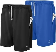 NY Threads Men's Athletic Shorts 2 Pack Quick Dry Lightweight Running Workout Gym Shorts with Pockets