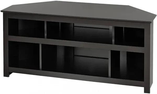 Prepac Vasari Corner TV Stand, Black, Furniture